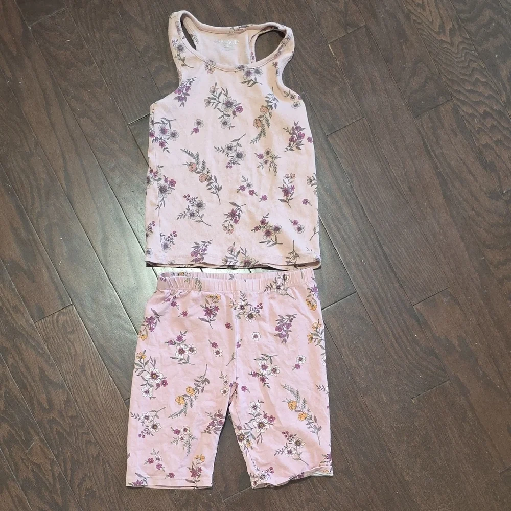 The Children's Place Pink Floral Kids Matching Set